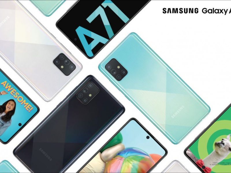 Samsung Galaxy A71 with 6.7-inch FHD+ Infinity-O AMOLED display, Android 10, 64MP quad rear cameras launched in India for Rs.&nbsp;29999