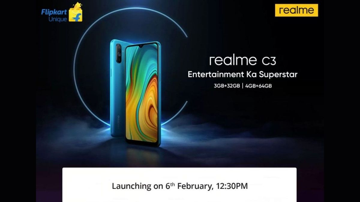REALME C3 WITH HELIO G70 CHIPSET, 5000MAH BATTERY AND MORE TO BE LAUNCHED IN INDIA ON FEBRUARY&nbsp;6