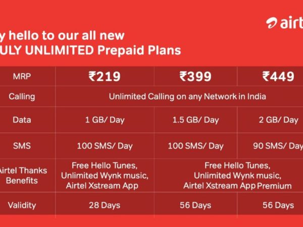 Airtel’s New Plans (Updated): Unlimited calling to other networks with all unlimited&nbsp;plans